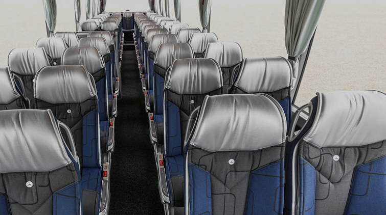 Singapore 44-seater mercedes benz passenger motor coach bus interior